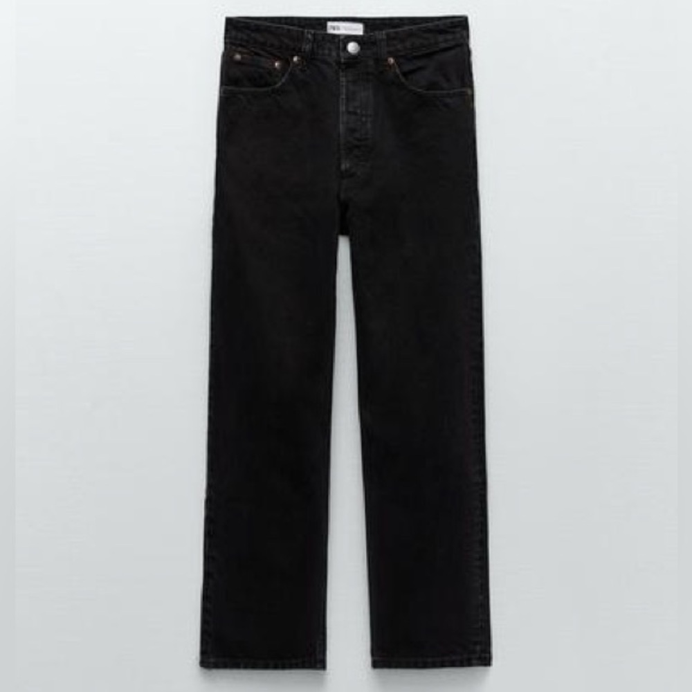 Zara Straight Leg Black Jeans